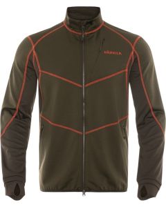 SKANDINAVISCHE FLEECEJACKE VON HÄRKILA Seesack grün/schwarz