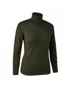 8346 Deerhunter Lady Darlington Rollkragen Green Melange