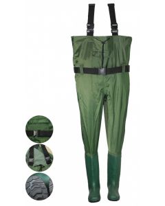 Waadpak Nylo/PVC maat 46/47 donkergroen inclusief reparatieset