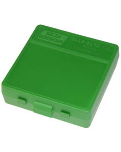 24P-100-9-10 MTM Case Gard Ammo Box 100 Round Flip-Top 9mm 380 ACP Green