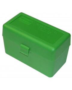 24RL-50-10 MTM Case Gard Ammo Box 50 Round Flip-Top 270 Win 30-06 25-06 Green