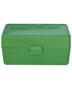 24RS-S-50-10 MTM Case Gard Ammo Box 50 Round Flip-Top 22-250 6mm PPC 7mm BR Green