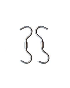 S-Haak 360gr draaibaar RVS D8mmx150mm 2stuks